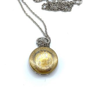 Vintage Quartz Pocket Watch on Chain • Working Condition • Japan Movement